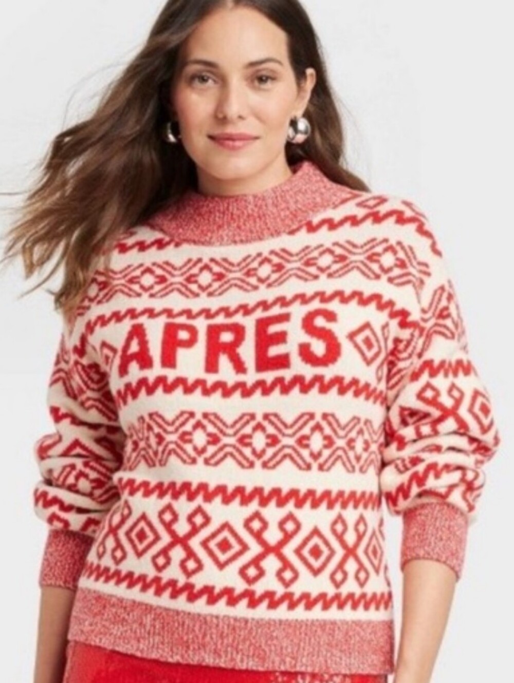 A New Day Apres Fair Isle Knit Sweater